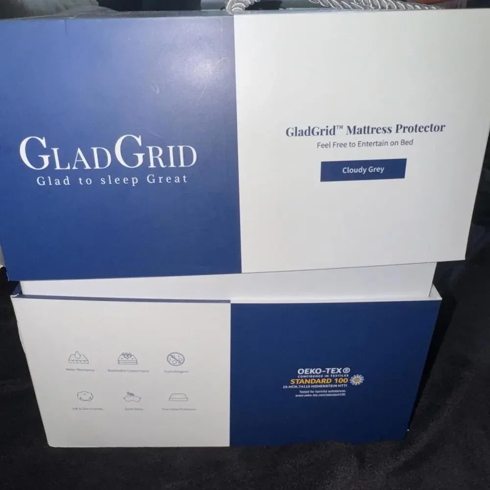 GladGrid Mattress‎ Protector King Size Gray Water Resistant Hypoallergenic Soft